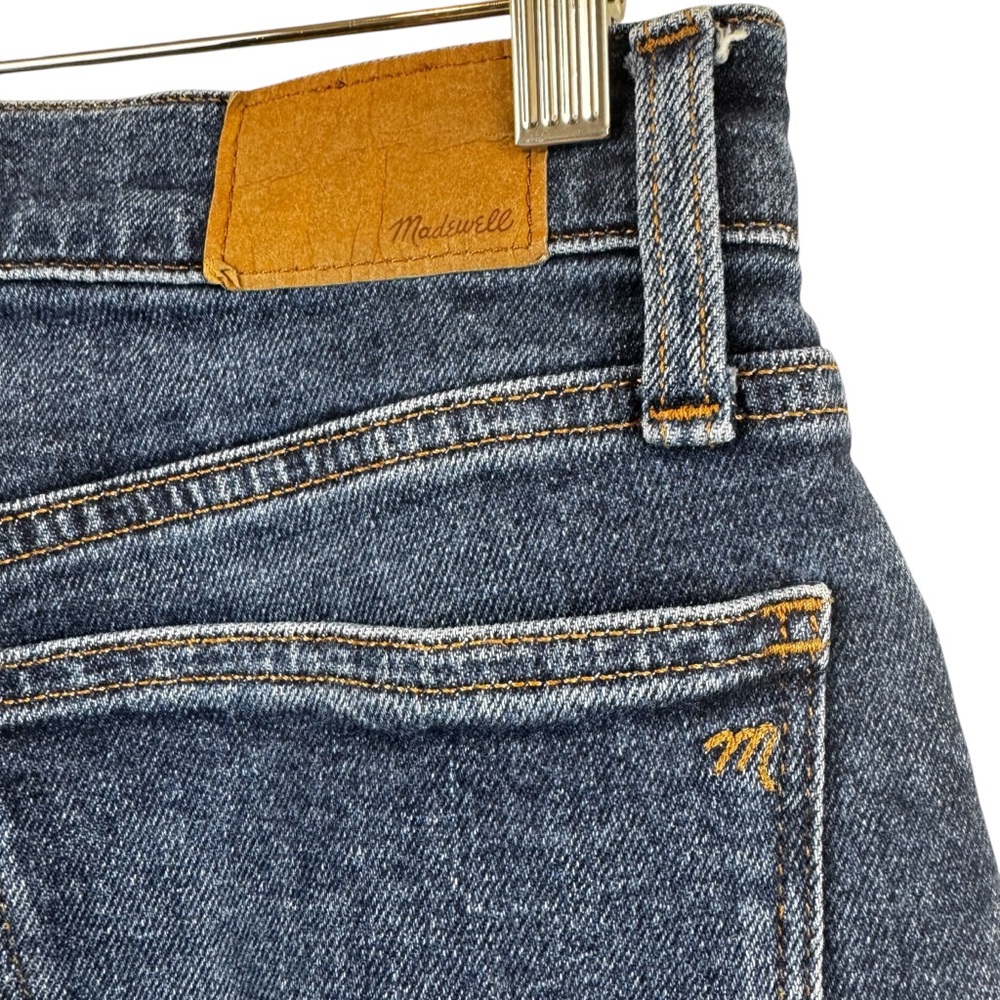 Madewell The Mom Jean High Waisted Dark Blue Jeans Sz 26P - Picture 8 of 10
